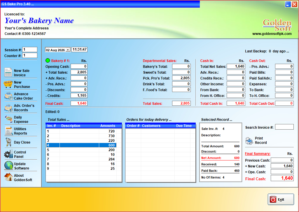 POS System Bakery